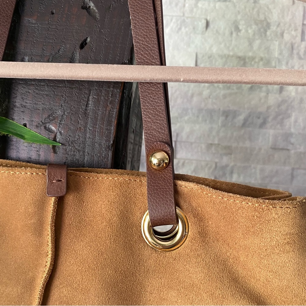 UGG Chestnut Suede “Sheldon” Tote Bag - Picture 10 of 14